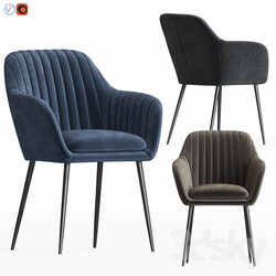 Deephoue Chair Lausanne sea blue velvet 