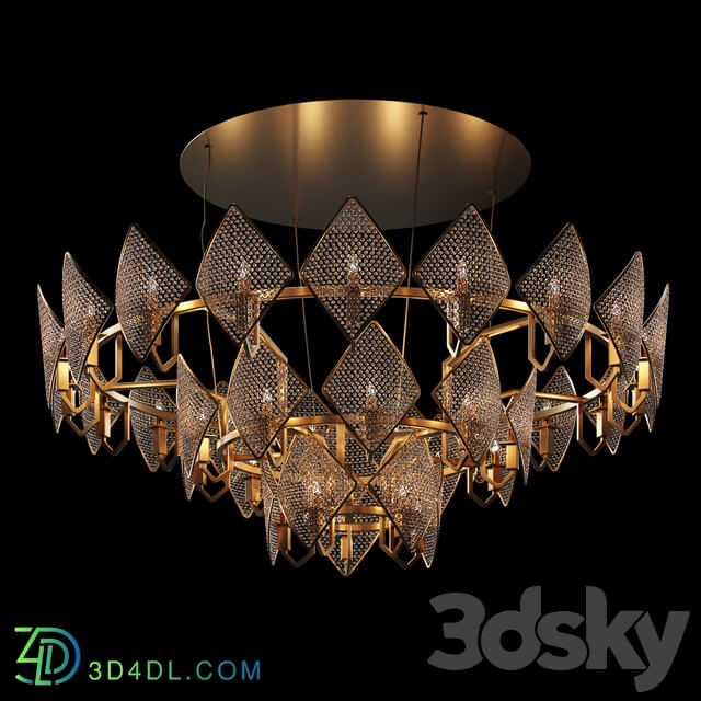 Chandeliers Baga by Patrizia gargandi Ceiling lamp 3D Models