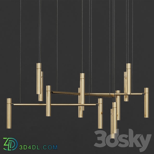 Henge Tubular Light Pendant light 3D Models