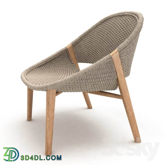 Tribu elio handwoven armchair 3d model