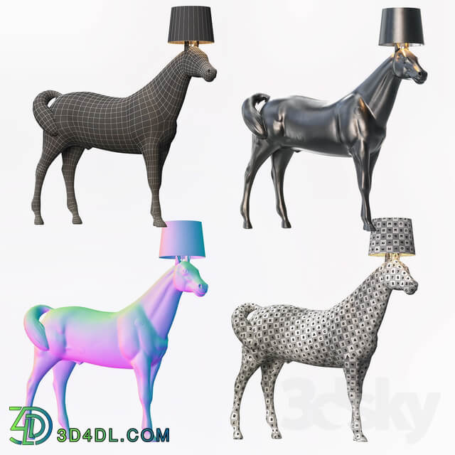 Moooi Horse Lamp Lowpoly PBR