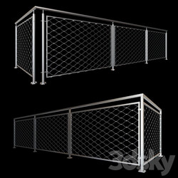 Railing mesh stainless steel cable 3D Models 