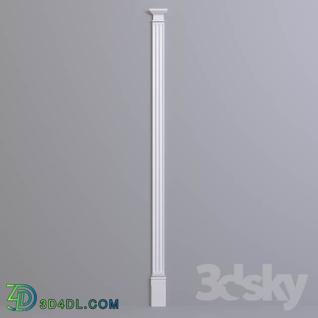 Pilaster Europlast. Capital 1.21.008 Barrel 1.22.050 Base 1.23.600