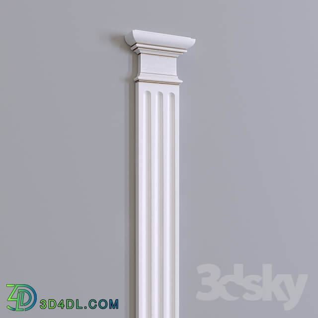 Pilaster Europlast. Capital 1.21.008 Barrel 1.22.050 Base 1.23.600