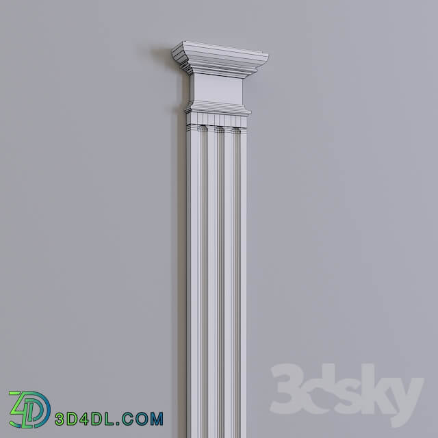 Pilaster Europlast. Capital 1.21.008 Barrel 1.22.050 Base 1.23.600