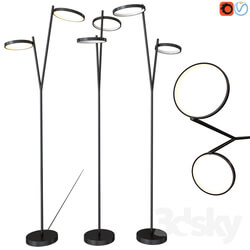 Floor lamp CANARM LFL128A62BK Lexie LED Floor Lamp 