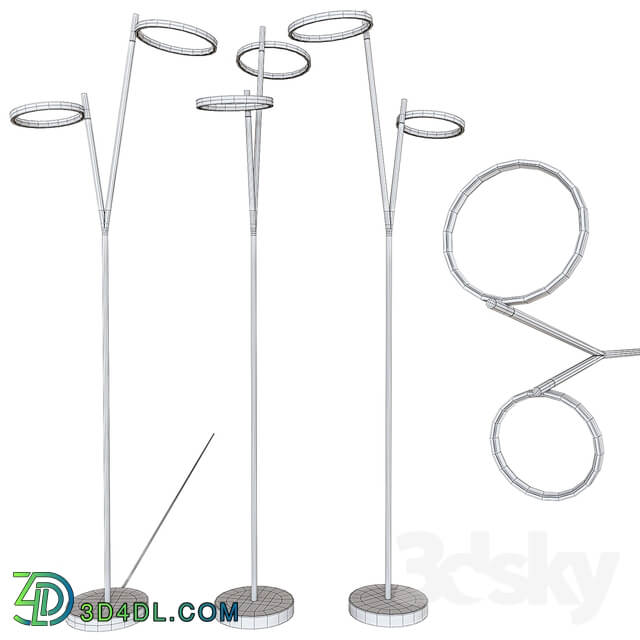 Floor lamp CANARM LFL128A62BK Lexie LED Floor Lamp