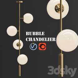 Bubble Chandelier vertical Pendant light 3D Models 