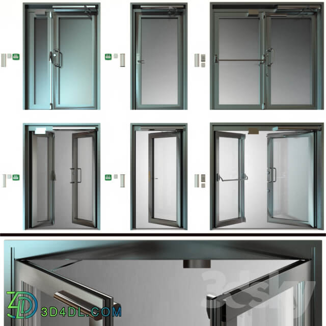 Metal fire doors