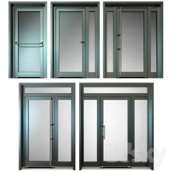 Metal fire doors 