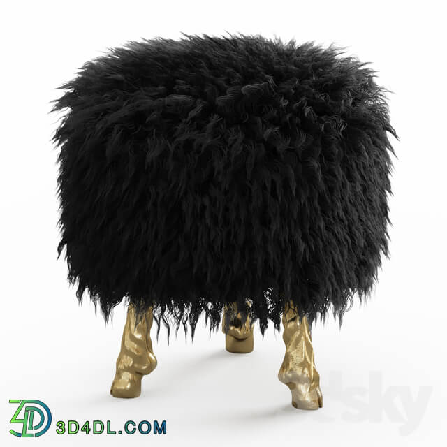 Mongolian lamb wool chair