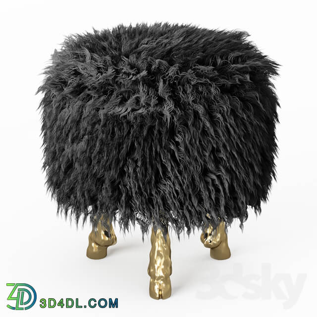 Mongolian lamb wool chair