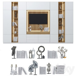 Cabinet with TV area 6 3D Models 