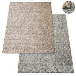 Honeycomb Handwoven Wool Flatweave Rug RH Collection 