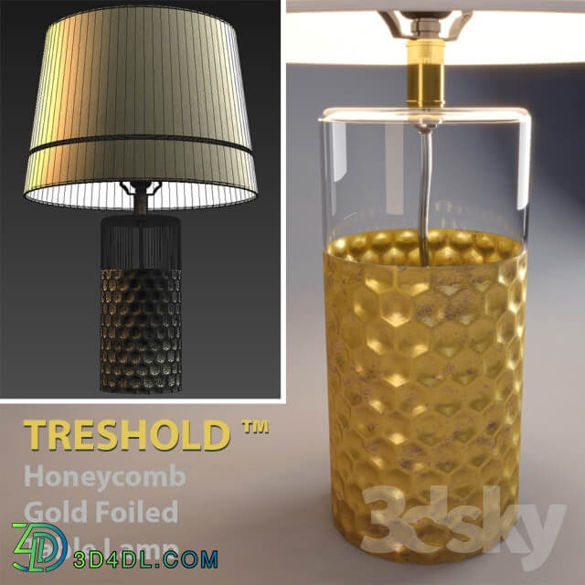 Table Lamp Threshold Honeycomb Gold Foiled Table Lamp