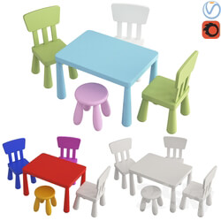 Table Chair Ikea mammut 