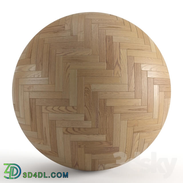 Seamless texture of parquet from solid oak v2. PBR