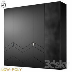 Wardrobe Display cabinets Archemy designs wardrobe low poly  