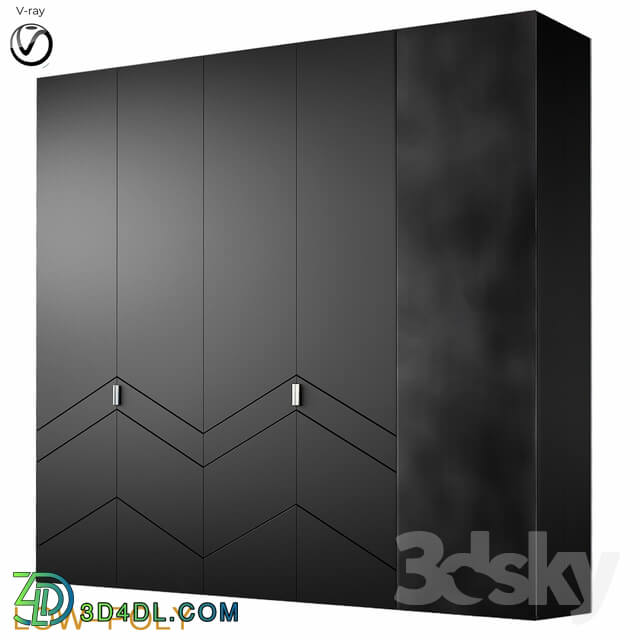 Wardrobe Display cabinets Archemy designs wardrobe low poly 