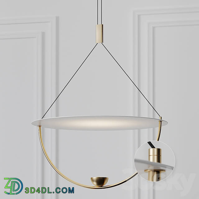 Modern White 16 inch LED Pendant Chandelier On Off Pendant light 3D Models