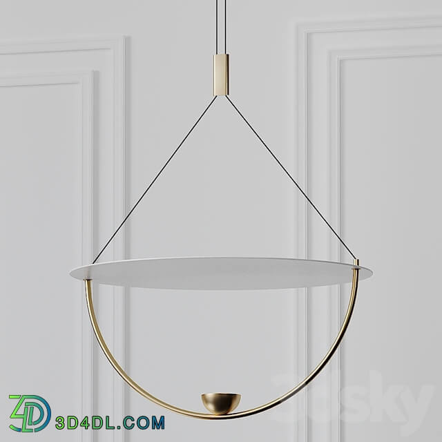 Modern White 16 inch LED Pendant Chandelier On Off Pendant light 3D Models