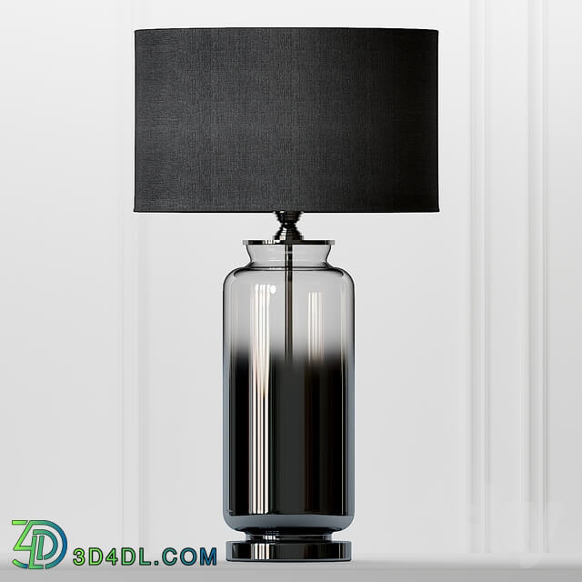 Cox Cox Gray Smoke Glass Table Lamp