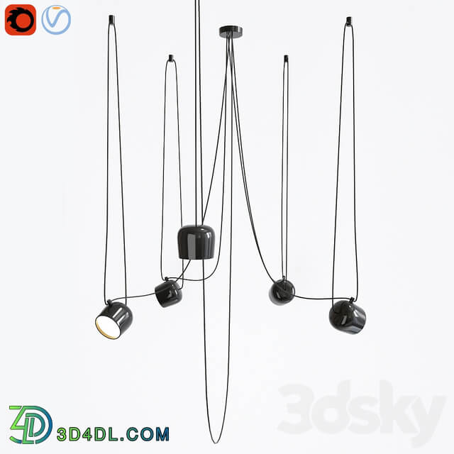 Aim pointed lighting set Pendant light 3D Models