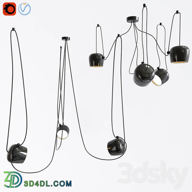 Aim pointed lighting set Pendant light 3D Models