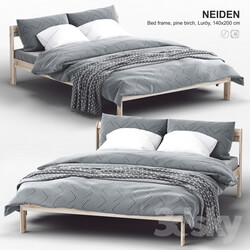 Bed Ikea NEIDEN Bed frame pine birch Luröy 