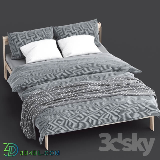 Bed Ikea NEIDEN Bed frame pine birch Luröy