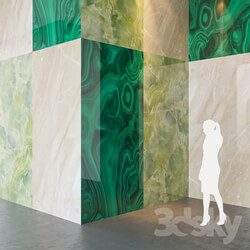 Fiandre Precious Stones GREEN MARBLE BRECCHIA MALACHITE 300x150 cm Tile Set 