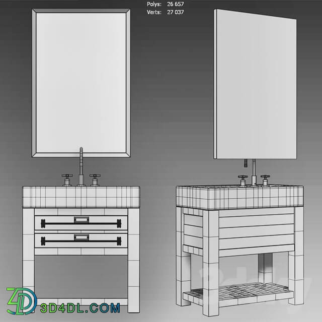 MERCANTILE CONSOLE WASHSTAND