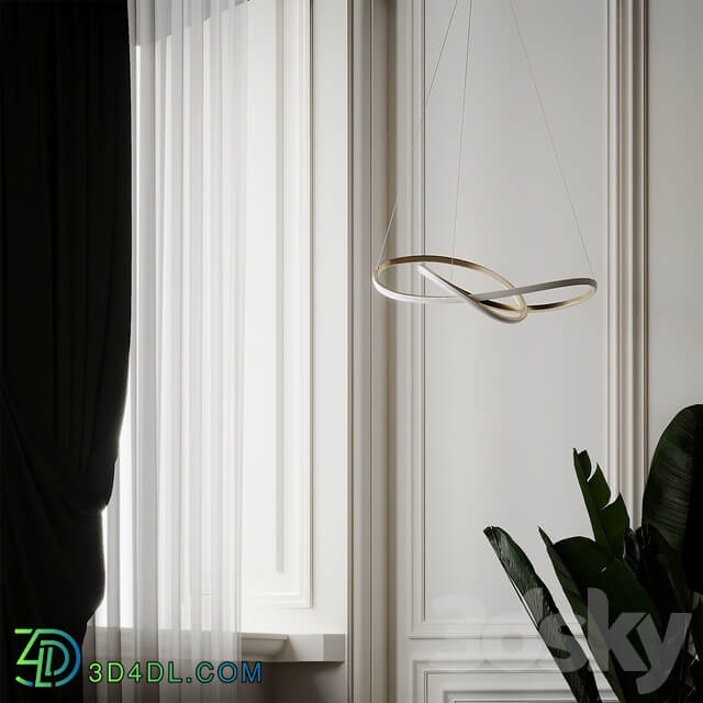 Ribbon LED Ceiling Pendant by Heal 39 s Pendant light 3D Models