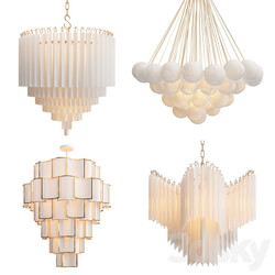 Collection of modern chandelier Pendant light 3D Models 