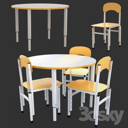 Table Chair Table and Chairs Height Adjustable 