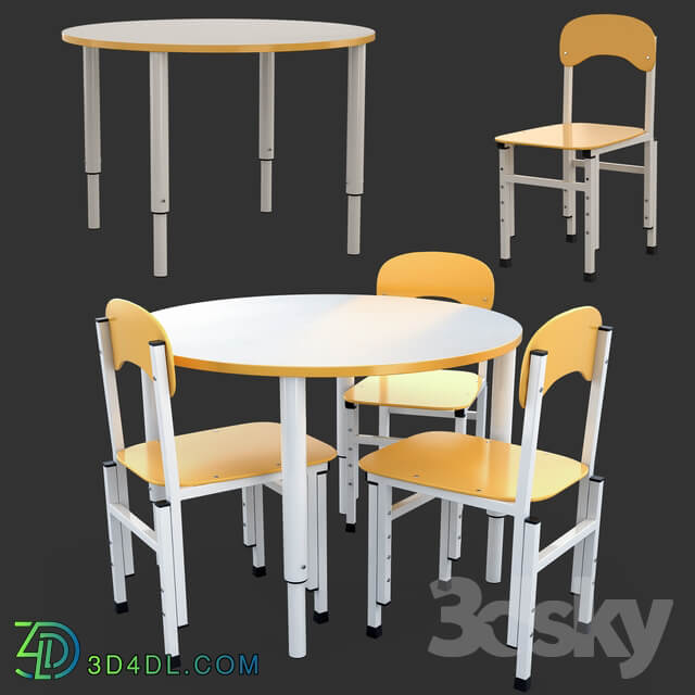 Table Chair Table and Chairs Height Adjustable