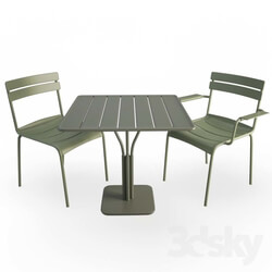 Table Chair Luxembourg Metallic Table and Chairs 