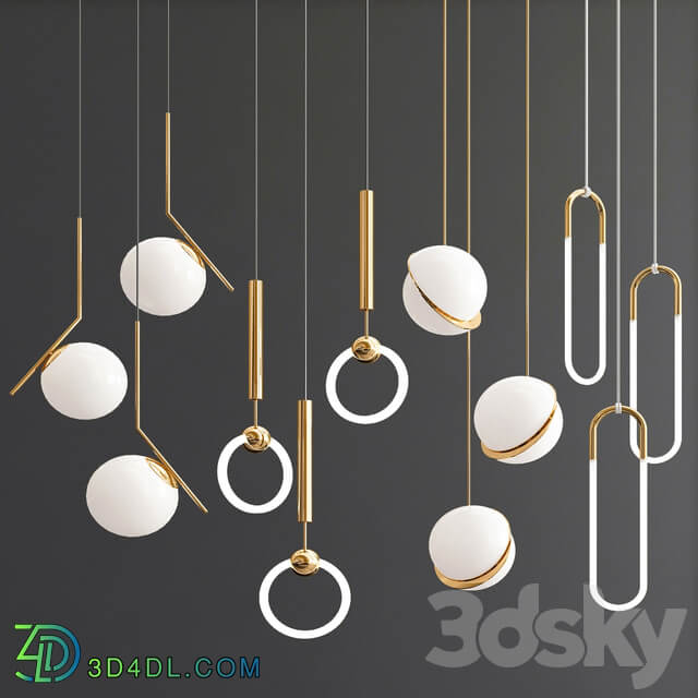 Four Hanging Lights 42 THE BEST Pendant light 3D Models