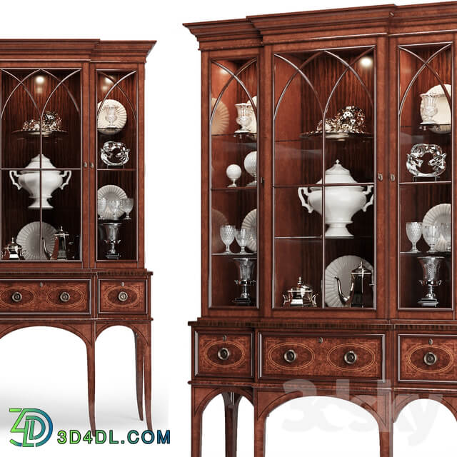 Wardrobe Display cabinets Century Wellington Court Breakfront Display Cabinet 30H 423