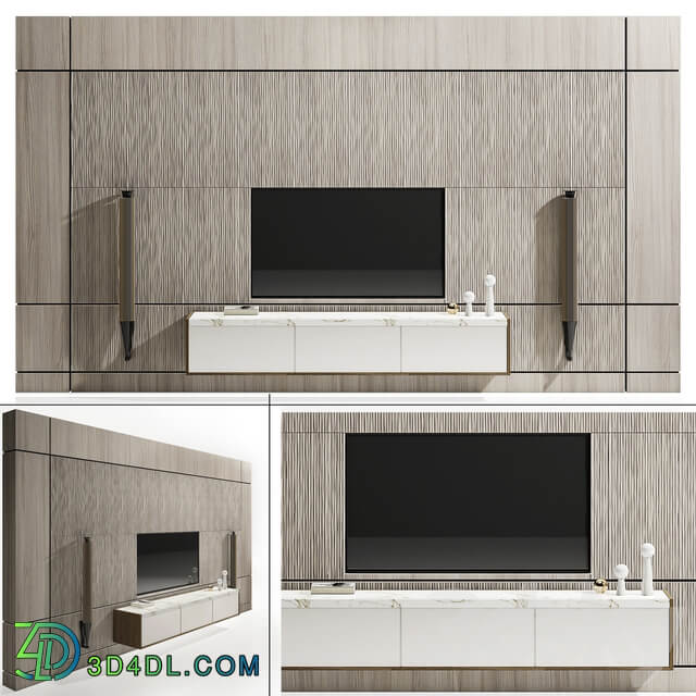 Tv stand set 2 3D Models