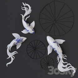 Other decorative objects FISH Koi Wall Sculptures 