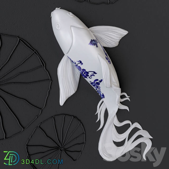 Other decorative objects FISH Koi Wall Sculptures