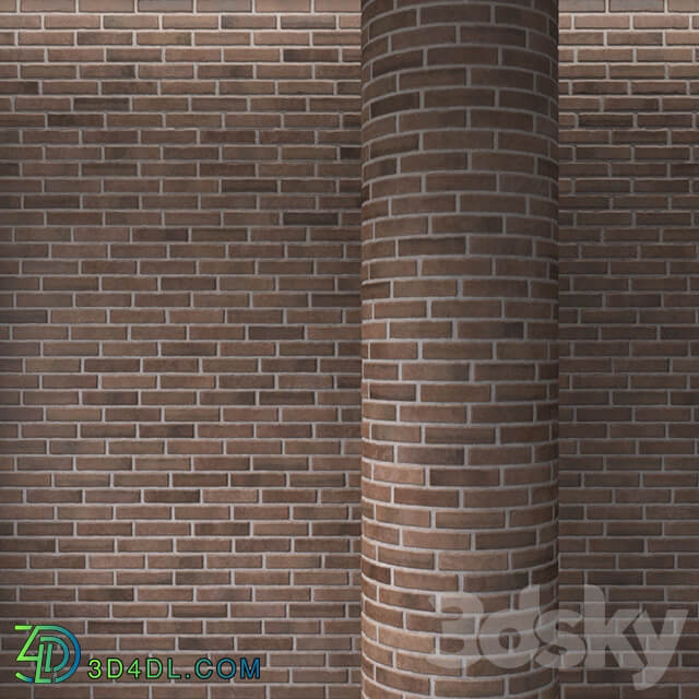 Brick brown masonry