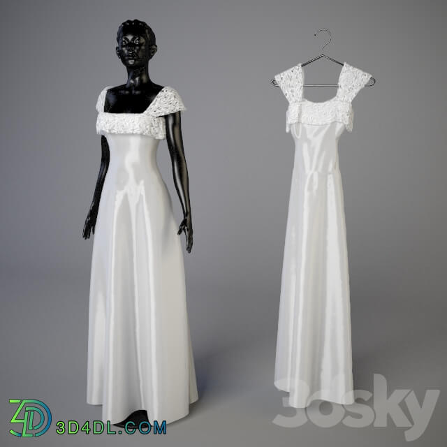 Wedding dresses Clothes 3D Models