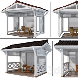 Arbor in a modern style 2 options Other 3D Models 