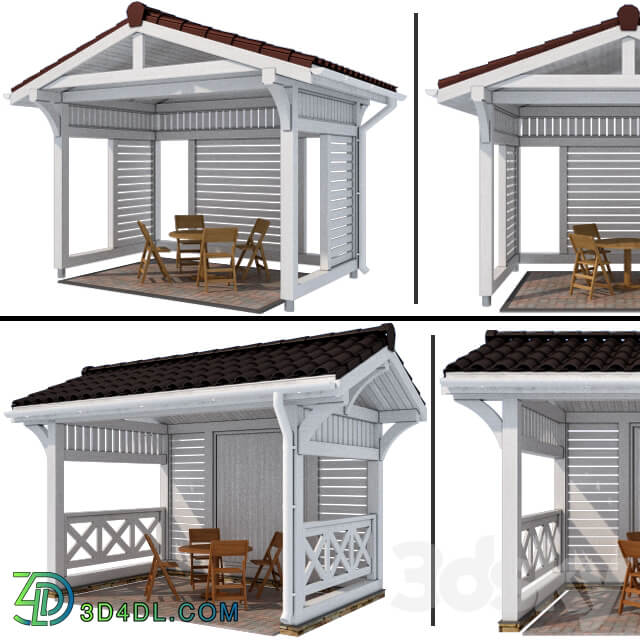 Arbor in a modern style 2 options Other 3D Models