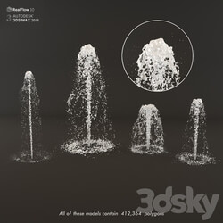 Collection fountain waterfall 4 Other 3D Models 
