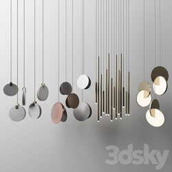 Four Hanging Lights 3 Pendant light 3D Models 