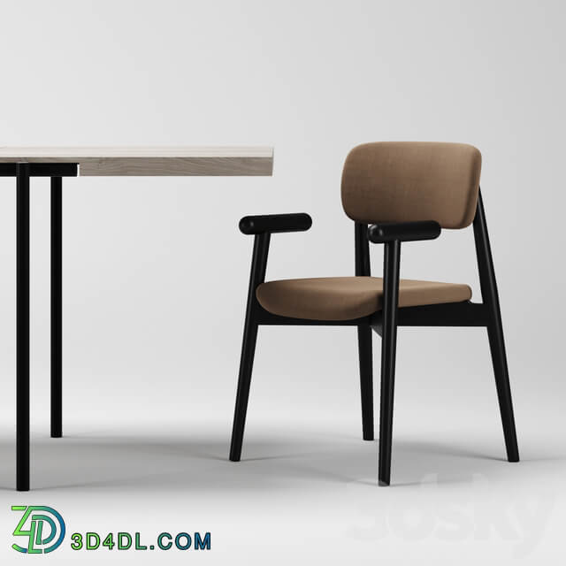 Table Chair Dining Set 2 MZPA Mild Chair and ROMP TE01 Table