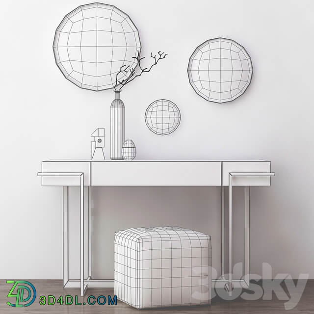 VANITY Toilet table low poly 3D Models